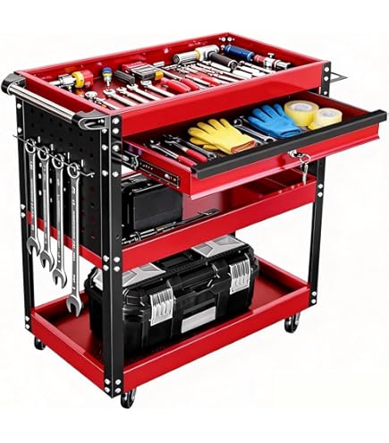 Amazon.com: Hazet Tool Trolley 179NXXL-8D/3 Tool/Material and