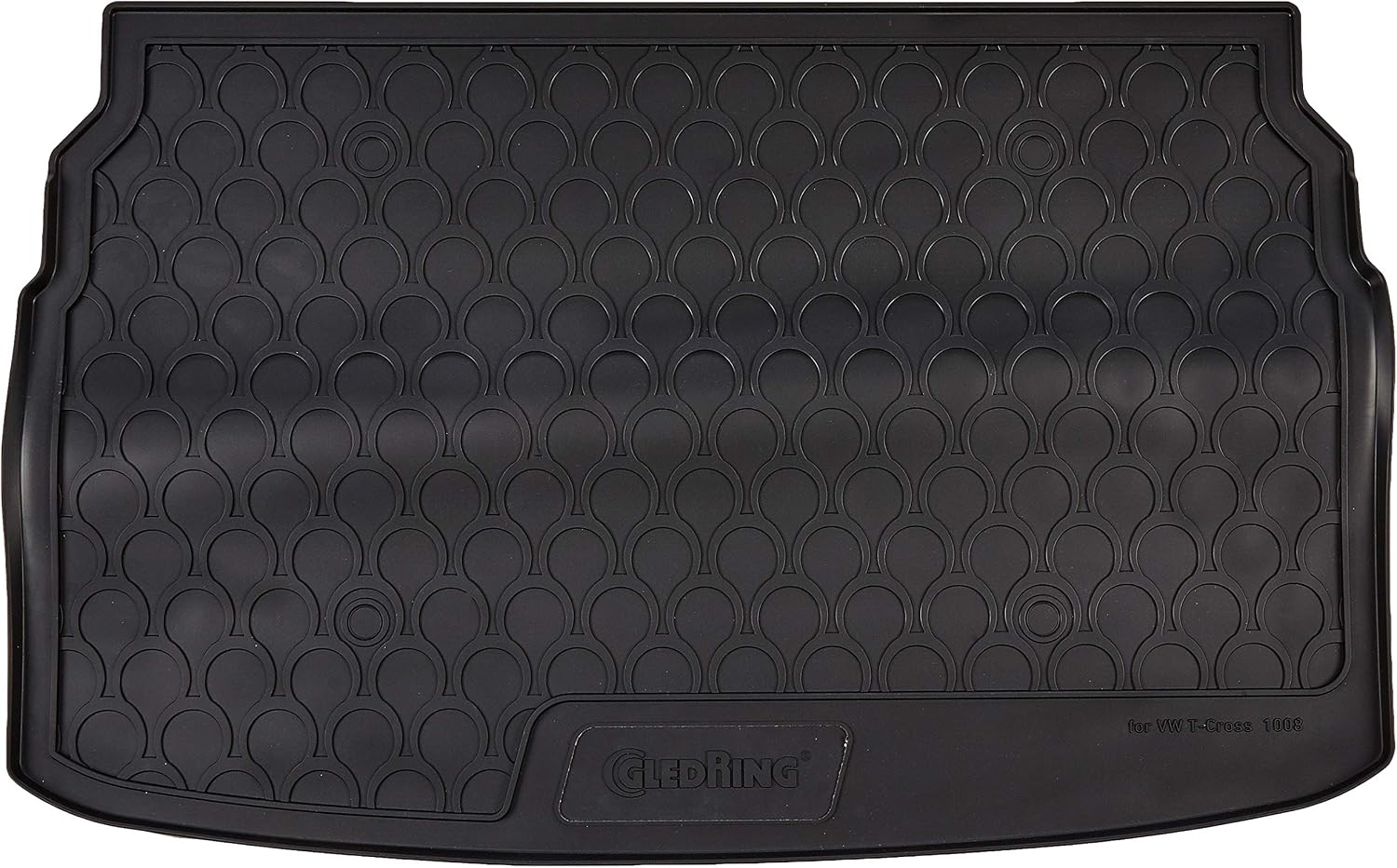Gledring Rubbasol (Rubber) Boot Mat compatible with Volkswagen T-Cross 2019- (Lower variable floor), Black