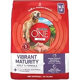 Purina ONE Plus Senior Dry Dog Food, Adult 7+, 16.5 lb Bag | Vibrant Maturity formula for mature 7+ dogs, real chicken as the first ingredient, promotes metal sharpness in senior dogs
