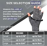 SyeJam Arthritis Gloves Fingerless Grey Medium 1 Pair view 7