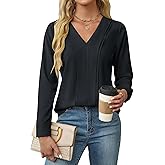 BMJL Womens Dressy Casual Blouses Business Work Tops Fall Long Sleeve Shirts 2024