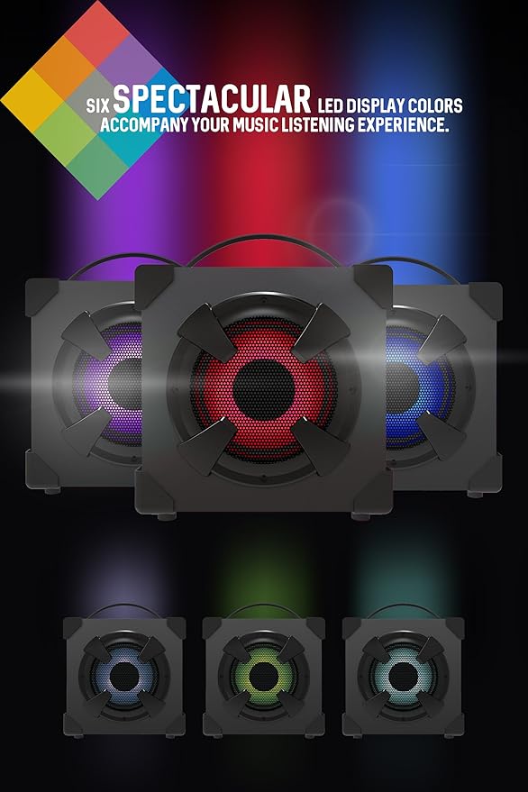 polaroid portable led light speaker