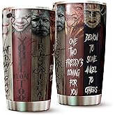 AstralWardrobe Horror Tumbler - Halloween Coffee Cup - Gifts for Men, Women on Birthday, Christmas - Horror Decorations - 20 Oz