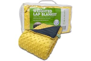 BARMY Weighted Lap Pad for Kids (24”x24”, 5lbs) Weighted Lap Blanket with Removable, Washable Cover, Sensory Lap Pad for Child, Teen, Dogs, 100% Cotton Inner Weighted Blanket