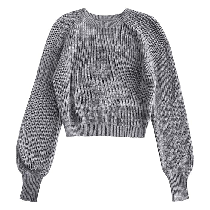 Buy Raglan Sleeves Plain Sweater Women 