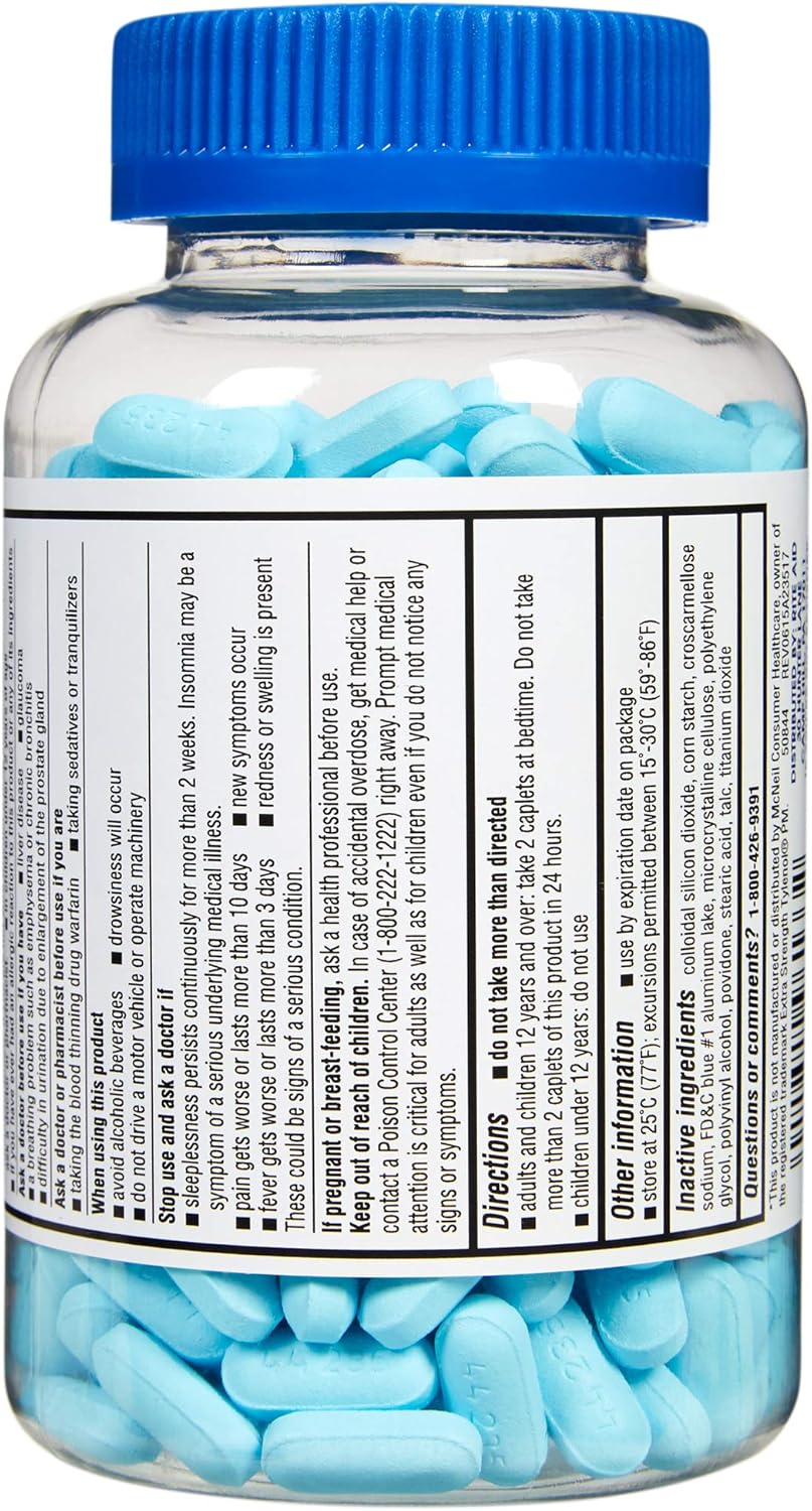 Rite Aid Acetaminophen PM Caplets - 300 Caplets | Sleep Aid & Pain Relief | Acetaminophen Extra Strength | Pain Reliever | Sleep Aids for Adults | Arthritis Pain Relief | Real Time Pain Relief: Health & Personal Care