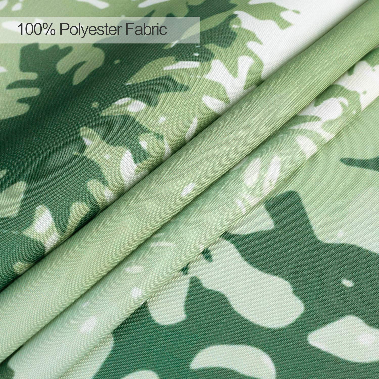 joyfeelife Fabric Shower Curtain Set Waterproof Bath Curtain for Bathroom Showers Bathtubs Home Decor with 12 Hooks, 71x71 Inch (Green Forest, 71x71 inch)