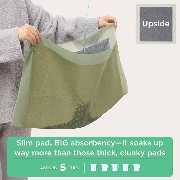 BEDSURE PEE PADS FOR DOGS, 22″ X 22″ PUPPY PADS 50 COUNT, SUPER ABSORBENT & LEAK PROOF, SMALL DOG TRAINING PADS QUICK DRY DISPOSABLE PETS POTTY PADS ODOR-CONTROL ACTIVATED CARBON & ECO GREEN MATERIAL