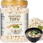 6 oz Freeze Dried Tofu Cubes, Dehydrated Tofu, Ready to Eat Vegan | Made from real tofu, Non-GMO, light crispy texture. Great