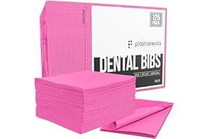 3-Ply 13" x 18" Tattoo Piercing Disposable Waterproof Patient Bibs (125 Pack)