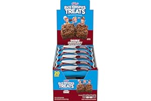 Rice Krispies Treats Marshmallow Snack Bars, Kids Snacks, School Lunch, Double Chocolatey Chunk, 26oz Box (20 Bars)