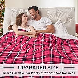 Inhand Pink Sherpa Throw Blanket Reversible Cozy