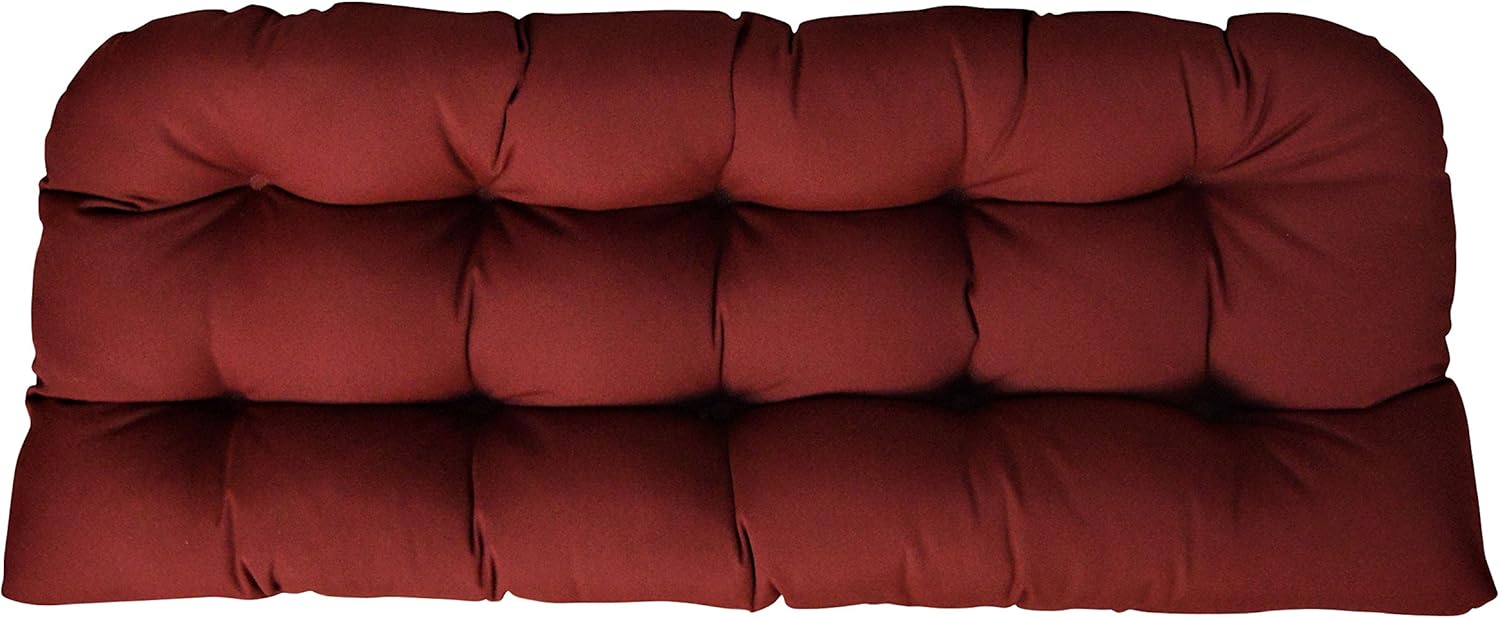 RSH DECOR Sunbrella Canvas Burgundy Large Love Seat Cushion
