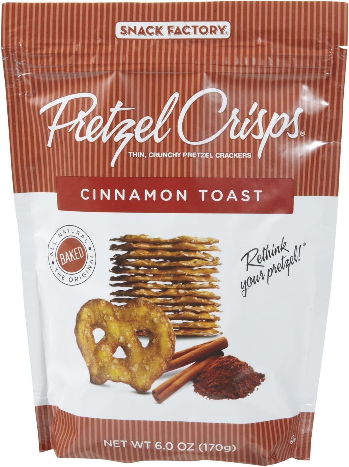 Pretzel Crisps Cinnamon Toast Pretzel Crisps, 6 oz