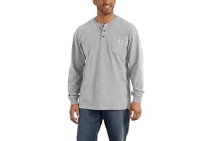 Carhartt Men's Loose Fit Heavyweight Long-Sleeve Pocket Henley T-Shirt
