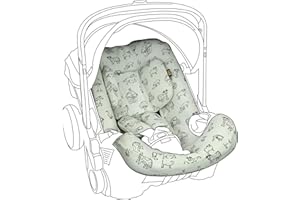 UKJE Cover Compatible with Doona Car Seat and Stroller, CPSC Compliant Standard, Car Seat Protector, Car Seat Liner for Infant Car Seat - Eucalyptus (Mint Farm)