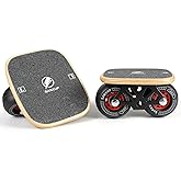 FreeSkates Portable Roller Road Drift Skates Plate, with Aluminum Alloy Deck Non-Slip, Board Split Skateboard with PU Wheels High-end Bearings