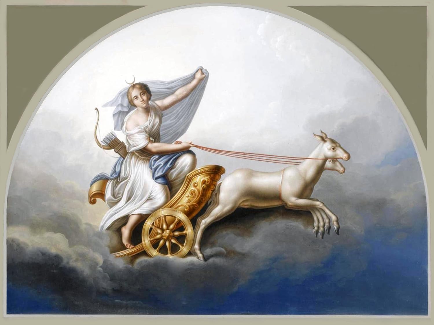 DIANA IN HER CHARIOT Tile Mural Kitchen Bathroom Wall Backsplash Marble Ceramic - Picture 2 of 11