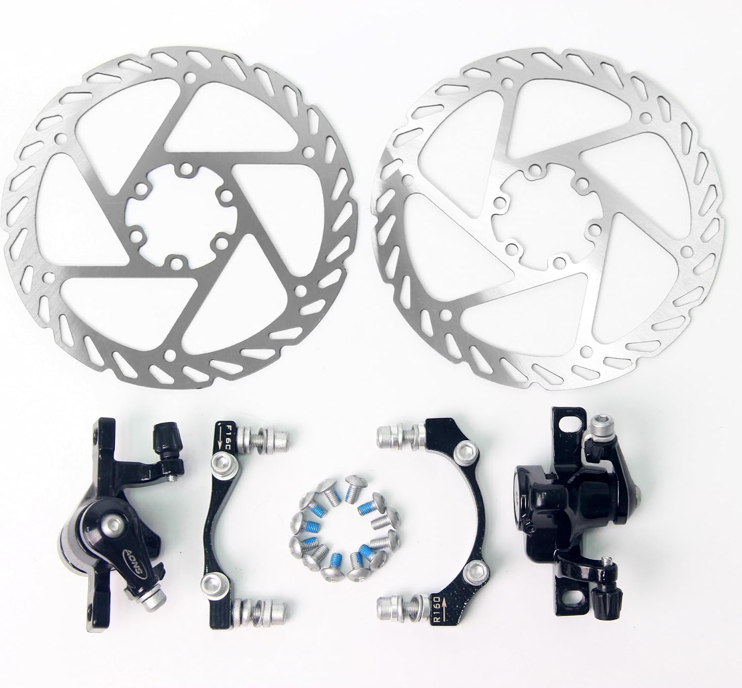 XINTUON Mountainbike Scheibenbremsen-Set – Mechanisch, 160 Mm Rotor, Vorne & Hinten