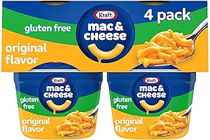 KRAFT MAC & CHEESE Kraft Gluten Free Mac and Cheese, Corn Pasta, 4 Cups, for Easy Dinner or Dinner Sides, Original Flavor, No Artificial Flavors, Preservatives or Dyes, 1.9 oz