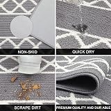 SHACOS Non Slip Hallway Runner Rug Grey 60x180 cm Entryway Kitchen Mat view 2