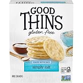 GOOD THINS Simply Salt Rice Snacks Gluten Free Crackers, 3.5 oz | Snack Crackers, Non-GMO, No Artificial Colors or Flavors, No High Fructose Corn Syrup