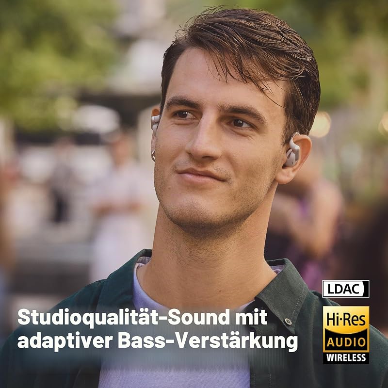 Sense Pro, True Wireless Open-Ear-Kopfhörer mit Ohrbügel - Grau