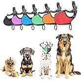 6 Sizes Dog Breathable Basket Muzzle Set for Small Medium Large Dogs Soft Nylon with Adjustable Straps Breathable Mesh Design Prevents Biting Scavenging for Walking Grooming and Training
