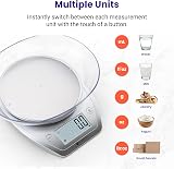 Etekcity Food Kitchen Scale with Removable Bowl 5kg 11lb 0.1g view 5