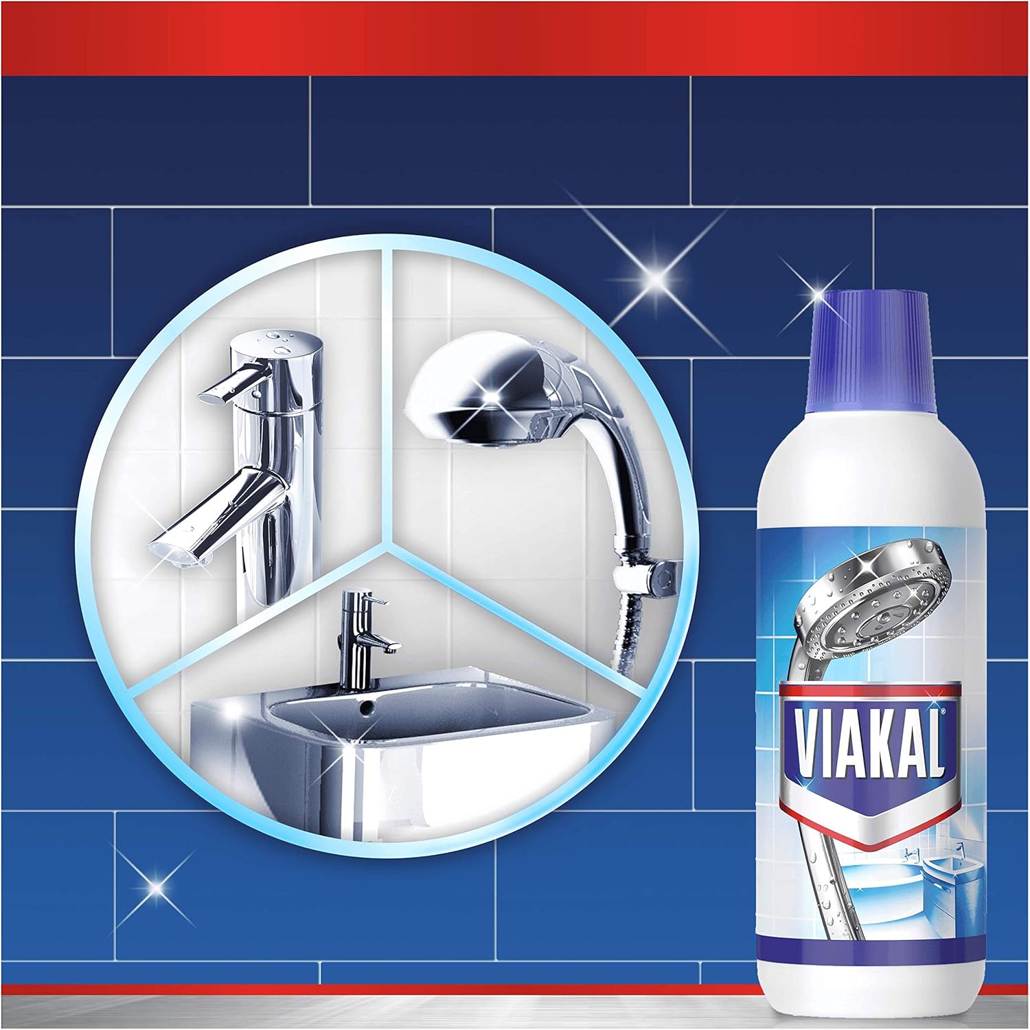 Viakal Limescale Remover Liquid, Classic, 5 Litre (500 ml x 10) BigaMart