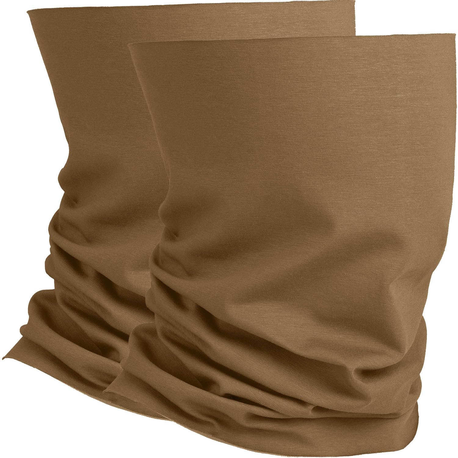 Photo 1 of 281Z Organic Cotton Breathable Summer Neck Gaiter for Men and Women - Face Scarf for Outdoor Activities(Coyote Brown, Pack of 2)