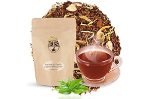ENGLISH TEA STORE Bourbon St Vanilla Rooibos Caffeine Free Loose Leaf Tea Pouches - 16oz | Smooth South African Rooibos with Sweet Vanilla & Cinnamon Spice | Enjoy Hot Iced or as Rooibos Latte