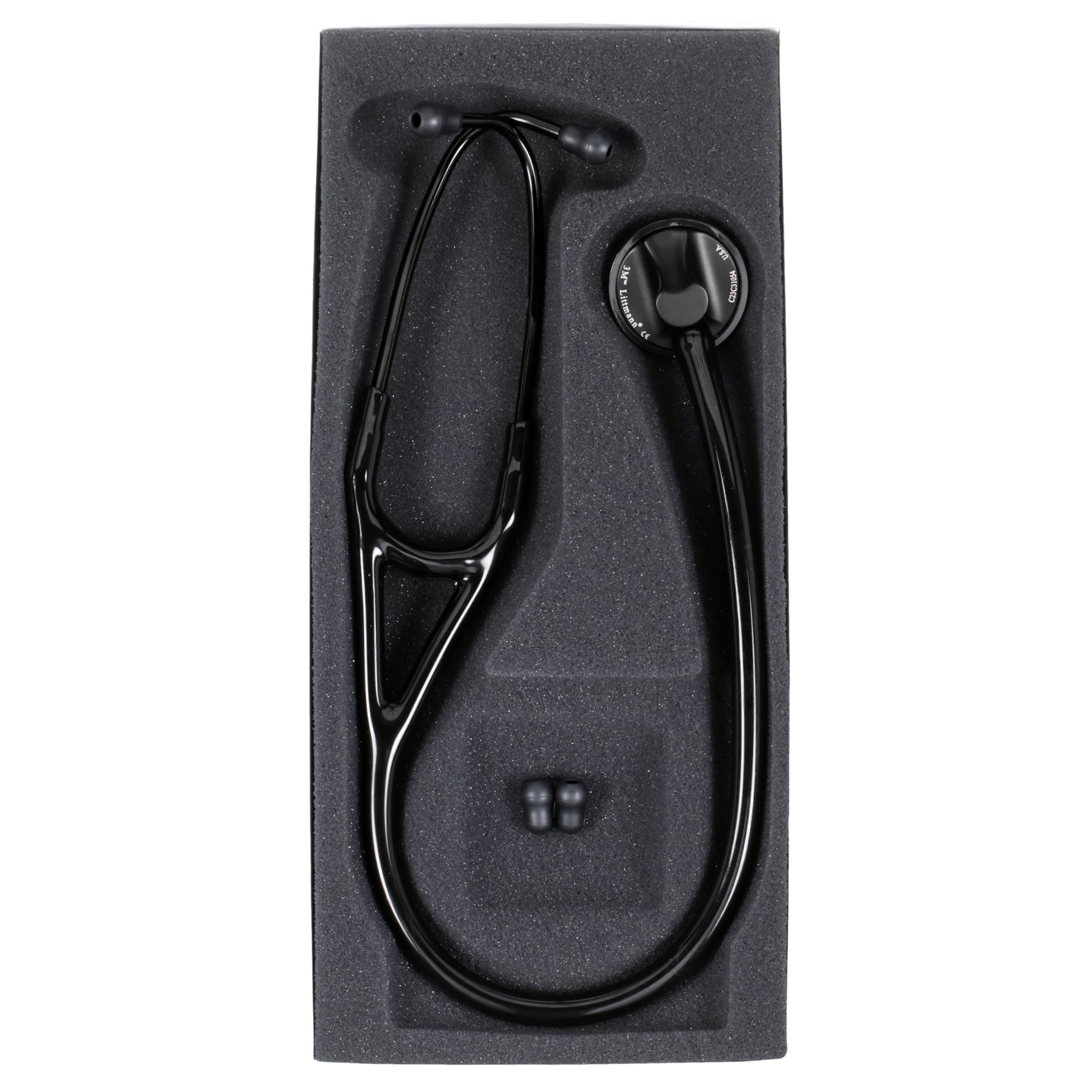 3M Littmann Master Cardiology Stethoscope, 2161, Stainless Steel Black-Finish Chestpiece, 27