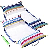 FindUWill Fabric Pool Hammock Floats, XL, 2Pack Inflatable Water Hammocks Floaties 4-in-1 (Saddle, Lounge Chair, Hammock, Dri