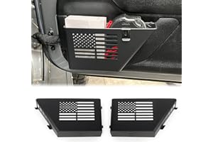 MAIKER OFF ROAD Front Door Organizer Tray Door Storage Box Door Side Insert Organizer with US Flag Style for 2007-2018 Jeep Wrangler JK 2/4 Door (2pcs)