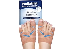 Habioer Bunion Corrector for Women & Men, Breathable Toe Straightener for the Thumb and Little Toe, Comfortable & Adjustable for Day/Night Use, Bunion Relief Splint(1 Pair)
