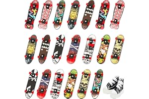 ONEST 22 Pieces Mini Fingerboards Skateboard Set Creative Fingertips Movement Mini Skateboard Starter Kit Finger Sports Party Favors Novelty Toy Gift for Kids, Double Side
