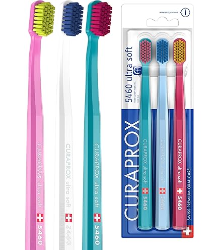 Amazon.com : Curaprox Swiss 5460 Ultra Soft Toothbrush (3 Pack