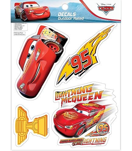 Ak Pack Of 2 Ka Chow Lightning Mcqueen Sticker Vinyl