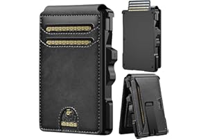 furid Smart Wallet For Men Slim: Rfid Minimalist Pop Up Wallets with Money Clip Metal Credit Card Holder - Gifts for Husband Father at Birthday Anniversary