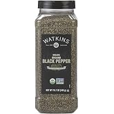 Watkins Gourmet Spice, Organic Ground Black Pepper, Bulk Food Service Size, 15.7 oz (Pack of 1)