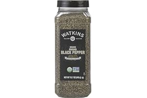 Watkins Gourmet Spice, Organic Ground Black Pepper, Bulk Food Service Size, 15.7 oz (Pack of 1)