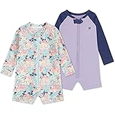 Hurley Unisex Baby 2-Pack Long Sleeve Rash Guard Coverall