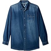 Tommy Hilfiger boys Long Sleeve Woven Button-down Shirt, Lightweight & Breathable