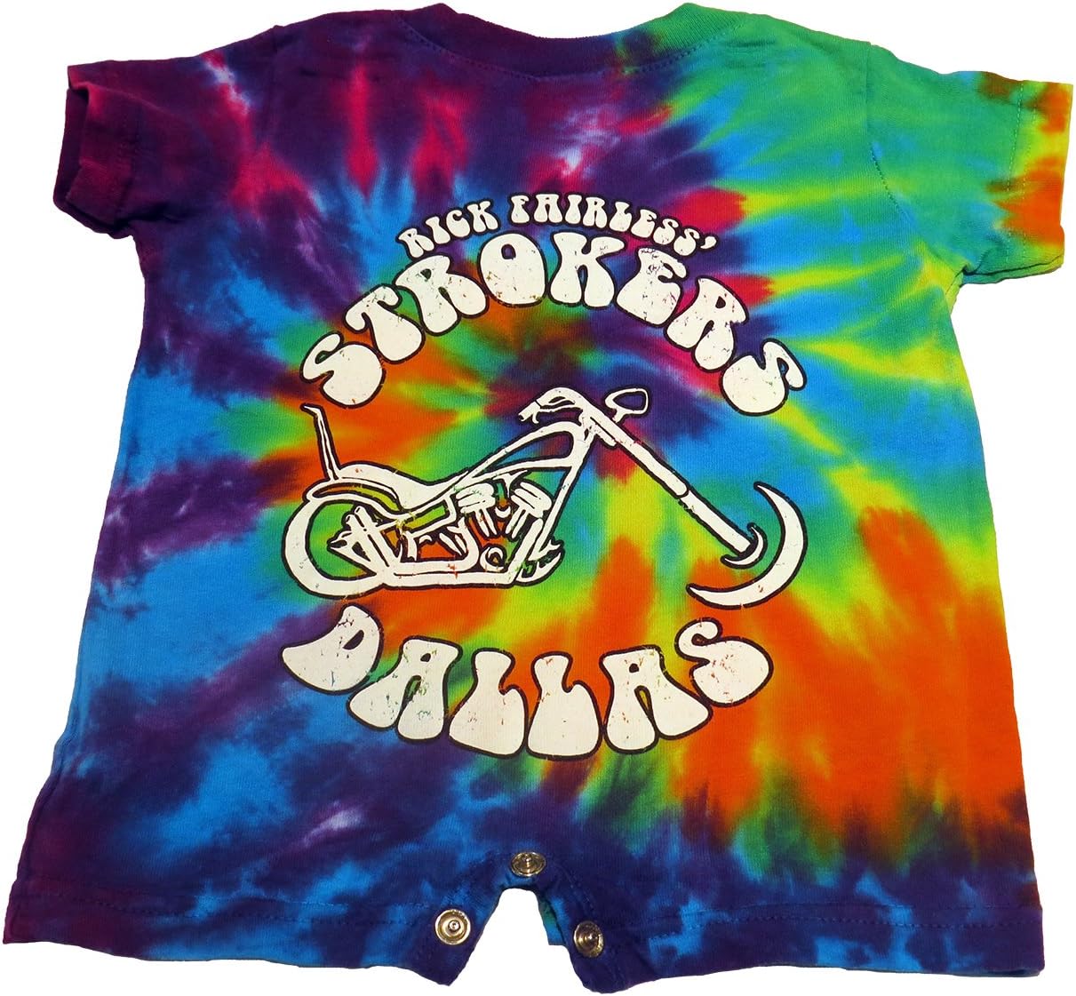 Strokers Dallas Rainbow Tie Dye Romper
