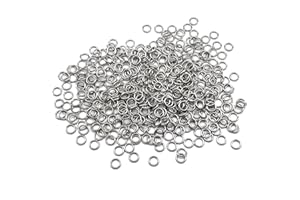 CREATZONE 2000Pcs 6mm Stainless Steel Jump Rings 18 Gauge Metal O Rings Close but Unsoldered Single Loop Connector Rings for Jewelry Necklaces Bracelet Earrings Keychain DIY Making