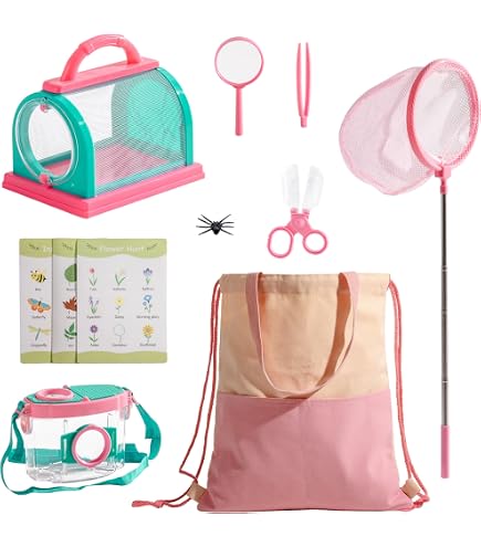 Kit Exploration Enfant - Kit Adventurier Enfant avec Gilet Safari et Chapeau, Jumelles, Boussole, Loupe, Aspirateur insecte Kit Exploration Enfant - Kit Adventurier Enfant avec Gilet Safari et Chapeau, Jumelles, Boussole, Loupe, Aspirateur insecte
