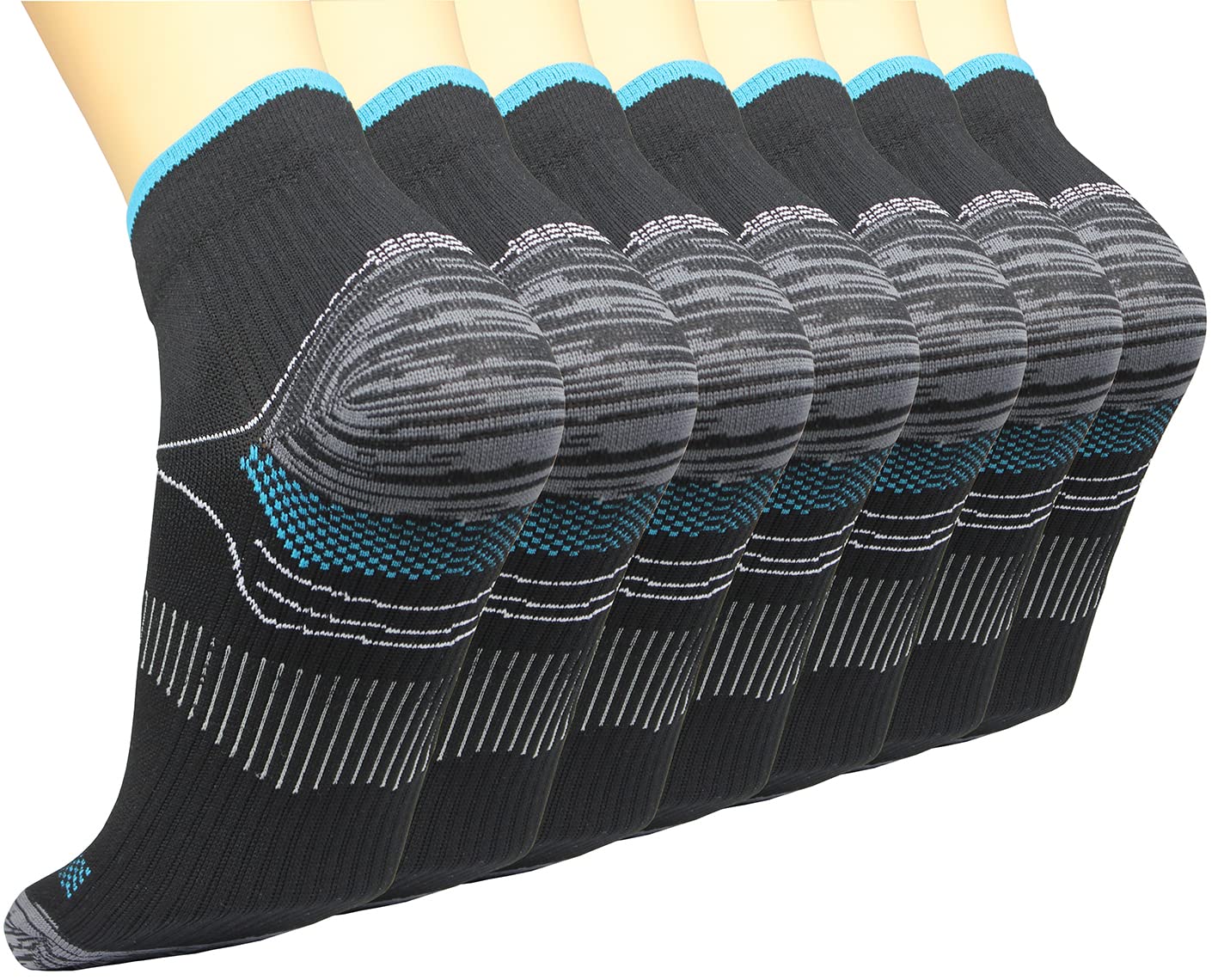 XIMISUN 7 Pairs Compression Socks for Women & Men Plantar Fasciitis Relief Foot Pain, Arch Support- Upgraded Sport Compression socks Best for Athletic Running Medical Pregnant — image 1