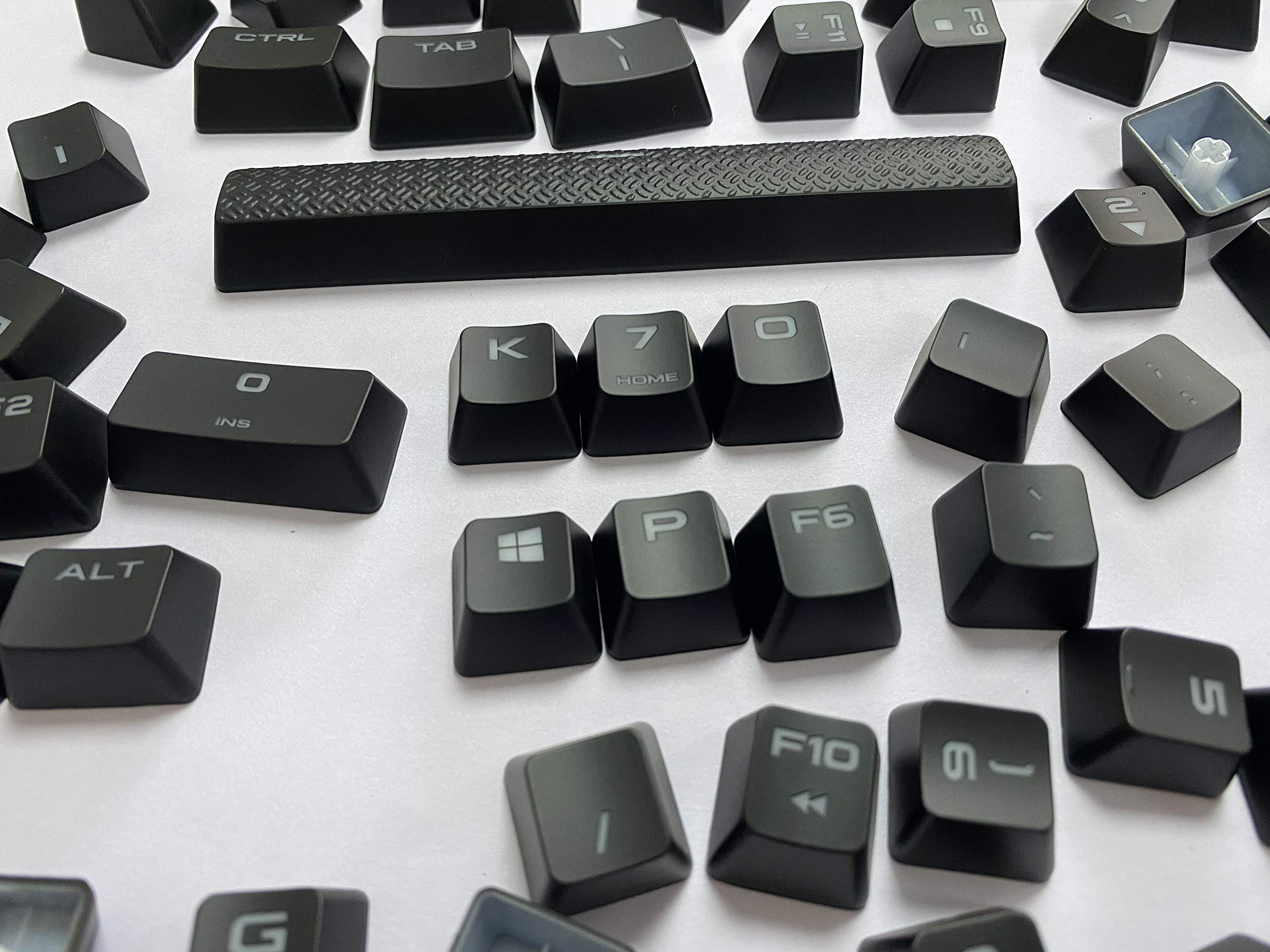 Photo 1 of LuoMGDYSS 104 Key ABS Black Keycap Set for Corsair K70 K65 Mechanical Gaming Keyboard