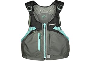 Stohlquist Women's Life Jacket PFD | 8 Points of Adjustment for Ultimate Fit | Ripstop Outer Shell, High Back Flotation, Sit-On-Top Kayak Comfortability - Custom Design Fit for Women